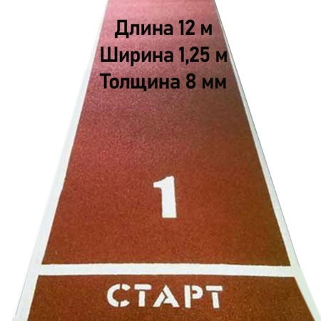 Купить Дорожка для разбега 12 м х 1,25 м. Толщина 8 мм в Котельникове 